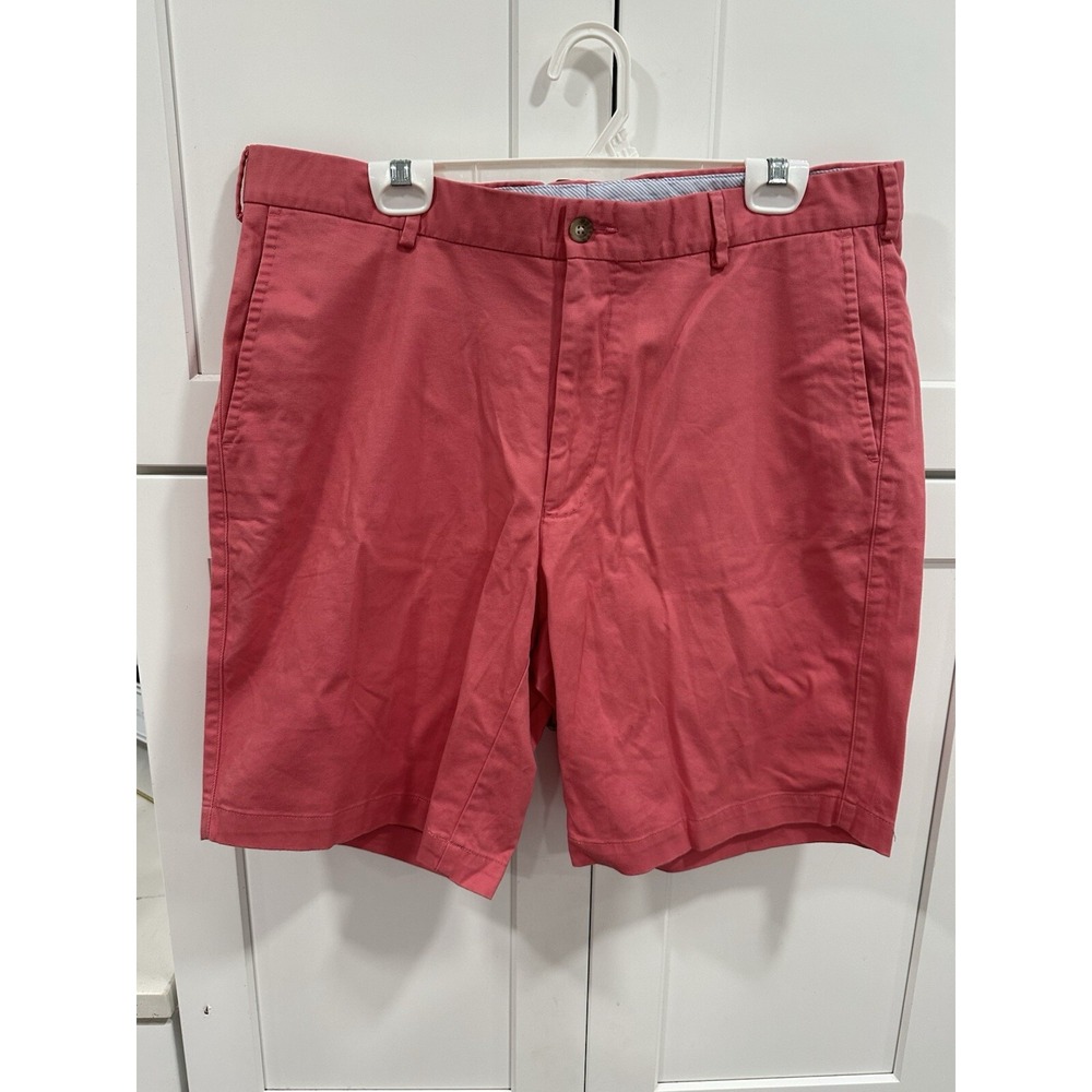 Peter Millar Pilot Twill Shorts Cape Red Men's Size 36 Cotton Golf AK57